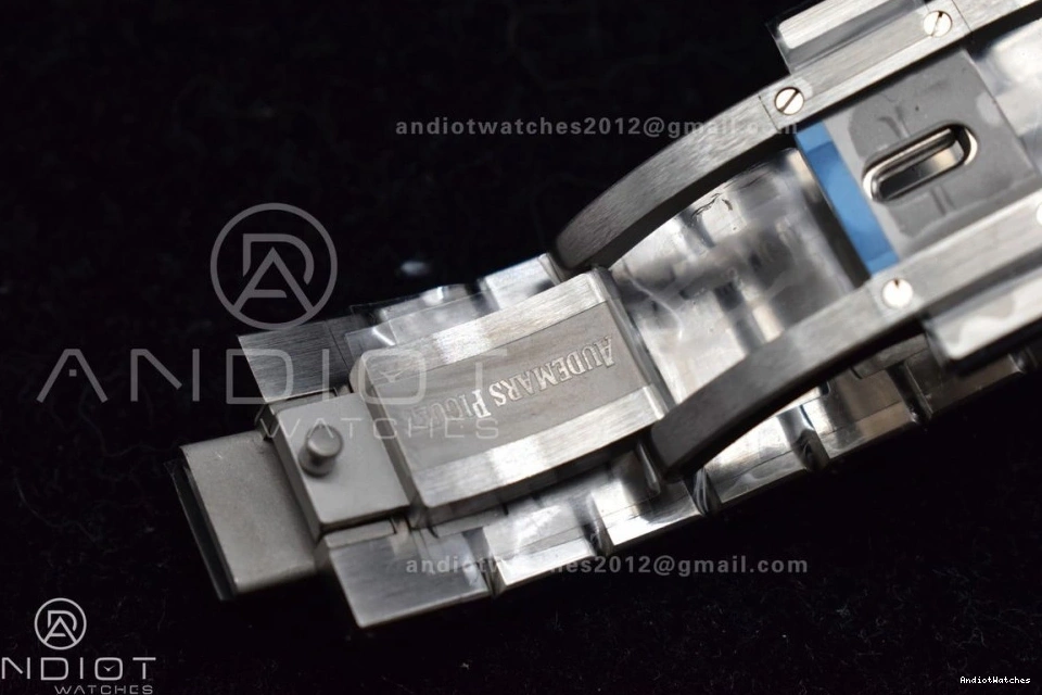 Textured SS 445 Dial Super Best 15500 1:1 Royal Edition 41mm on APSF Clone Lightweight A4302 Bracelet Blue SS Oak 0112
